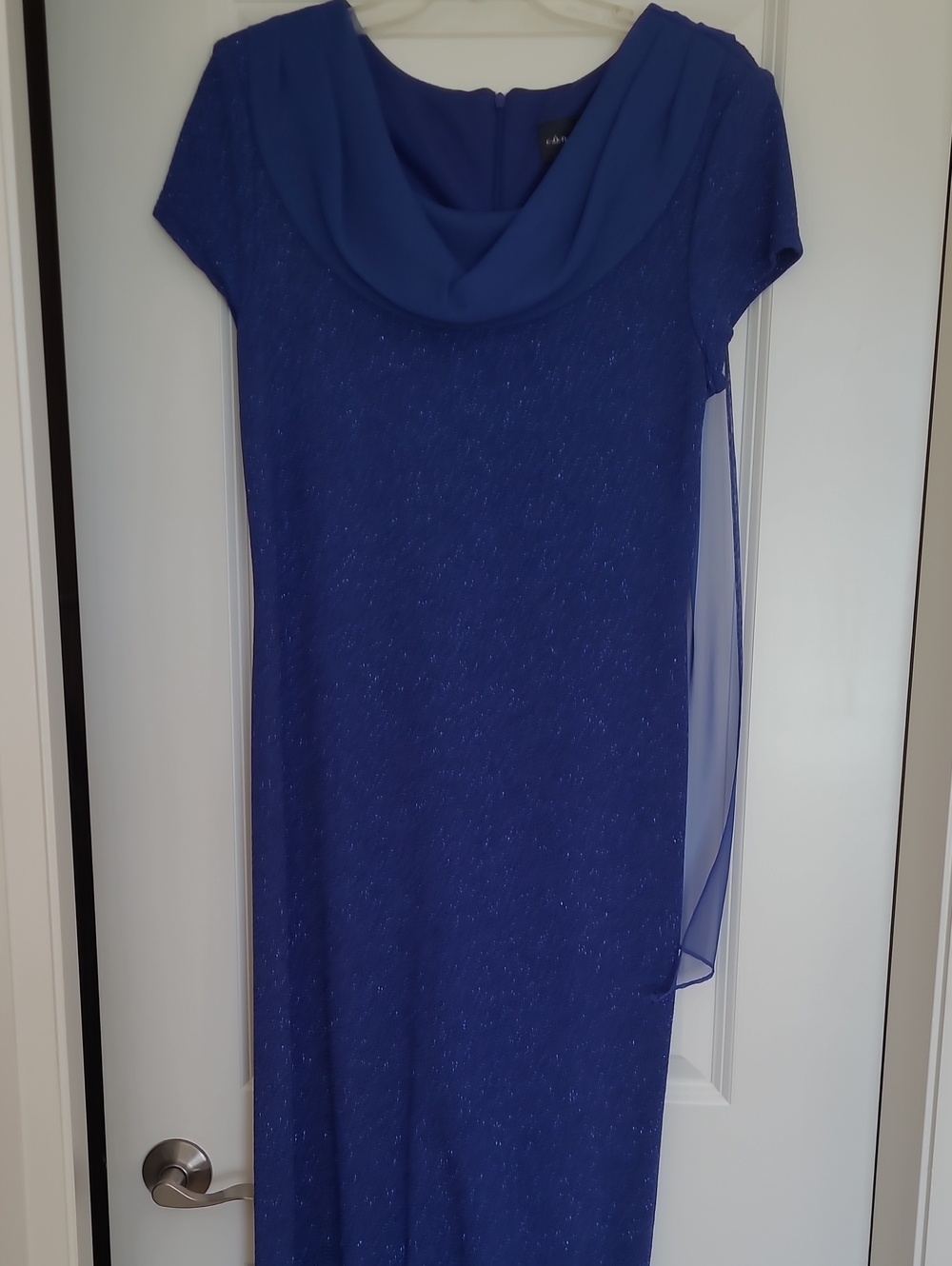 Cowl Neck Maxi Dress in Royal Blue